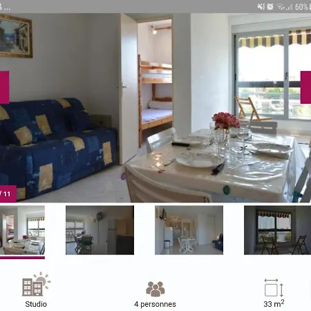 Les Caraibes Cap D'agde Studio 4pers 33m2 Parking Apartment